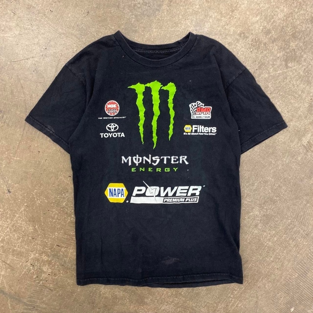 Vintage Y2K Monster Energy NASCAR Racing 19 Deegan T-Shirt Size Small